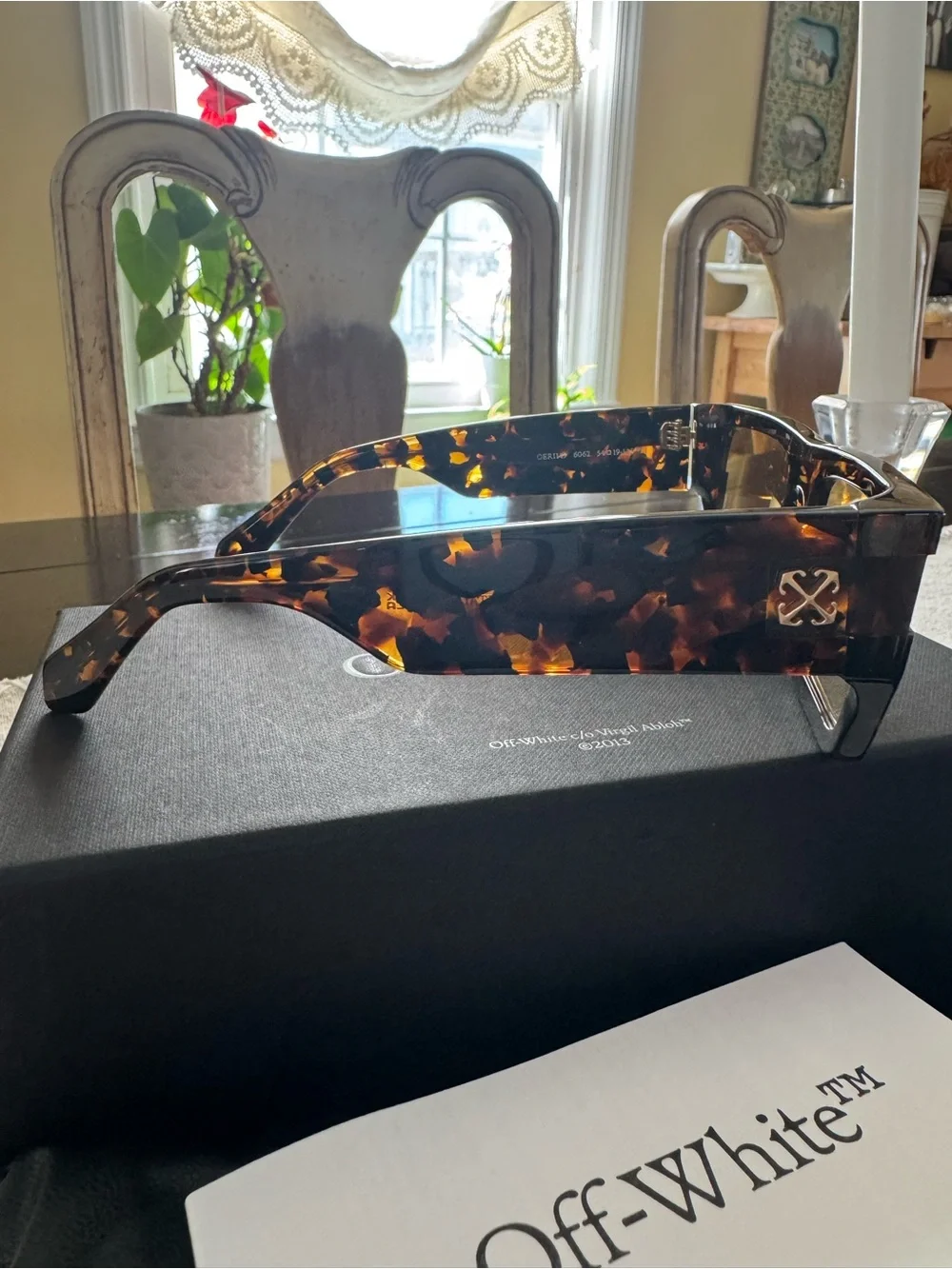 Off-White Chester Sunglasses in the Havana/Camel colorway